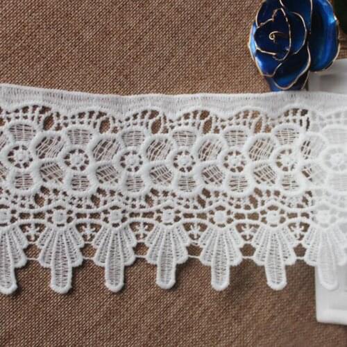 60yards 11cm Water Soluble Milk Silk Lace Trims Embroidered Lace Ribbon DIY Appliques Handmade Sewing Clothing Fabric Supplies