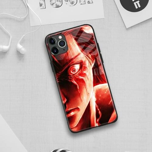 Eren Yeager Attack on Titan anime Soft Silicon Glass Phone Case for IPhone SE 6s 7 8 Plus X Xr Xs 11 12 Mini Pro Max Samsung