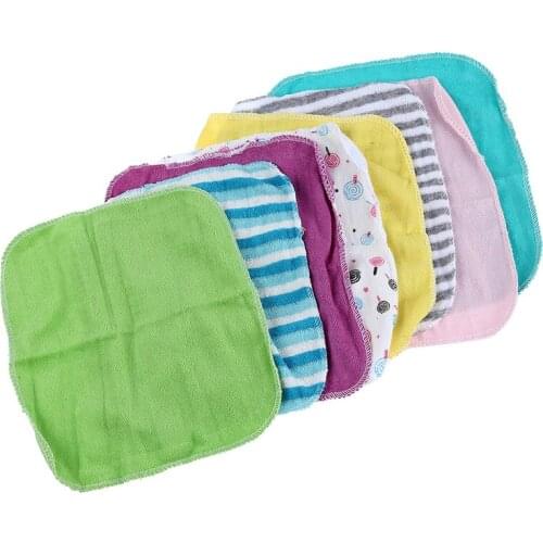 Baby Face Washers Hand Towels Cotton Wipe Wash Cloth 8pcs/Pack