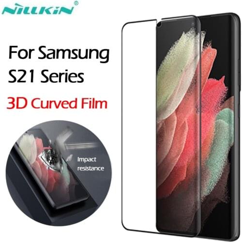 For Samsung Galaxy S21 Ultra Film 3D Nillkin Impact Resistant Curved Full Screen Glue Protective For Note 20 Ultra Note Glass