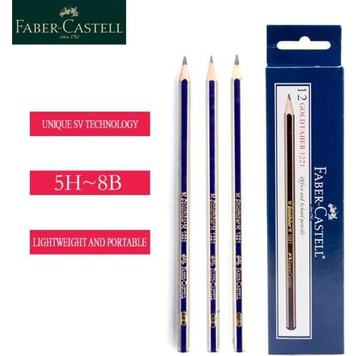 Faber Castell 1221 12pcs Sketch and Drawing Wooden Pencil Set 5H/4H/3H/2H/H/HB/B/2B/3B/4B/5B/6B/7B/8B Students Art Supplies