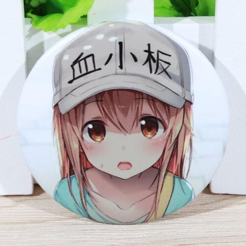 FFFPIN 5.8cm Large Blood Platelet Brooch Working Cells Breastpin Cartoon Anime Badge Pin Coin Icon Cloth Backpack Ornament 2019
