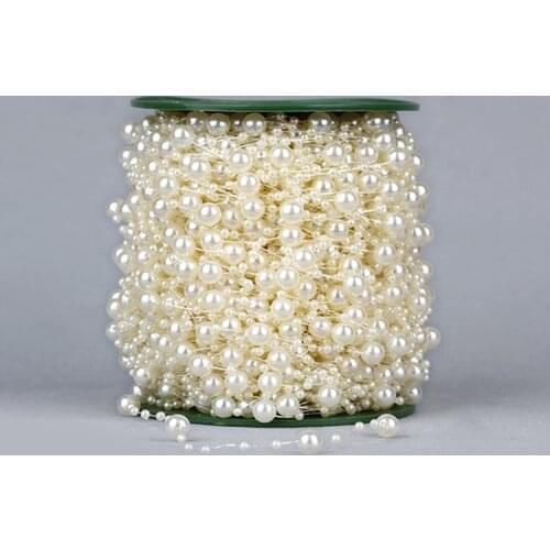 Hotsales 60Meters Fishing Line Artificial Pearls Beads Chain Garland Flowers Wedding Party Decoration Products