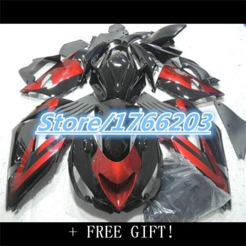 Injection molding Motorcycle Accessories Fairing kit for Kawasaki ninja wine red black ZX14 2006-2011 fairings ZX14R 06-11