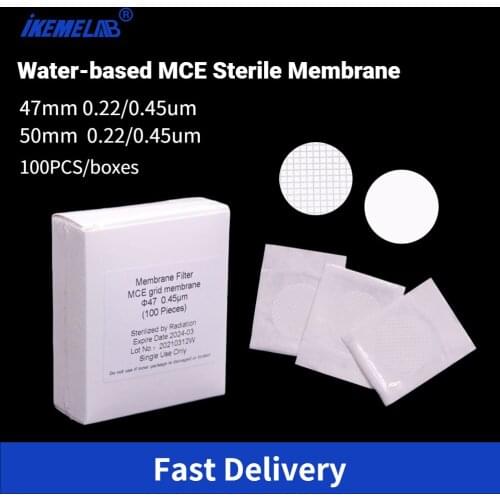 MCE Steriler Gridded Membrane Filter 47mm 50mm Hydrophilic Filter Laboratory Funnel Vacuum Pump Accessories