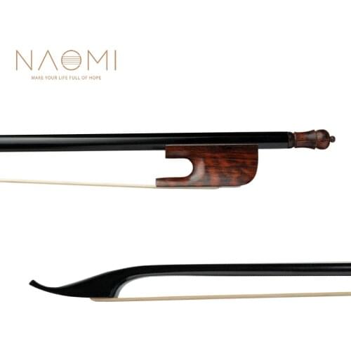 NAOMI Baroque Style Violin Bow 4/4 Size Carbon Fiber Bow W/ Snakewood Frog White Horsehair Durable And Lightweight