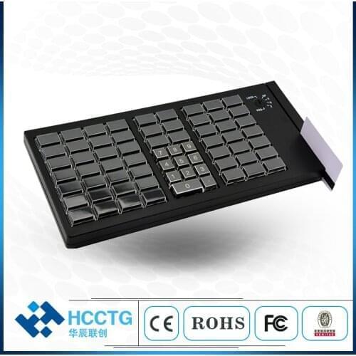 Custom Membrane Programmable POS Keyboard with Magnetic Card Reader/writer KB66U