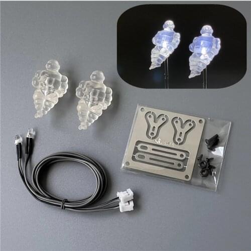 Tamiya Trailer Michelin Lighting Fully Transparent For 1/14 Tamiya Tractor RC model Truck Engineering Vehicle Decoration Parts