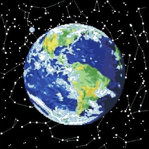 Embroidery Package Cross Stitch Kits Unopen New Luxurious the Earth Free shipping