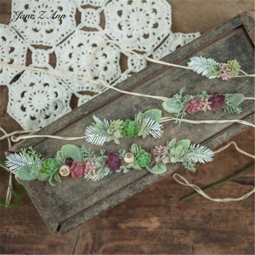 Jane Z Ann Newborn photograph props infant retro Berry Garland crown blade decoration INS studio shooting accessories