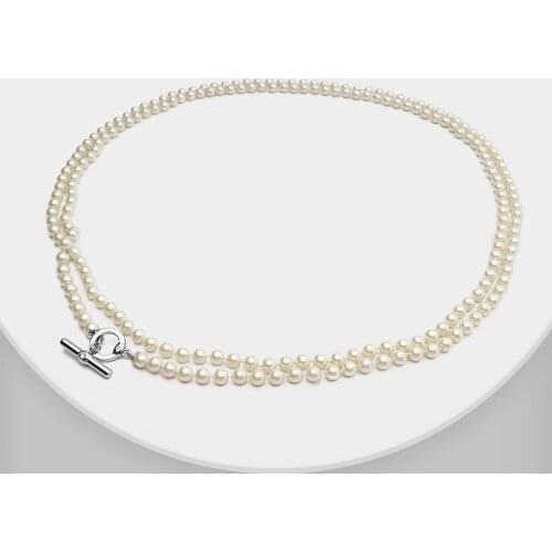 Amorita boutique Silver and white fashion pearl necklace
