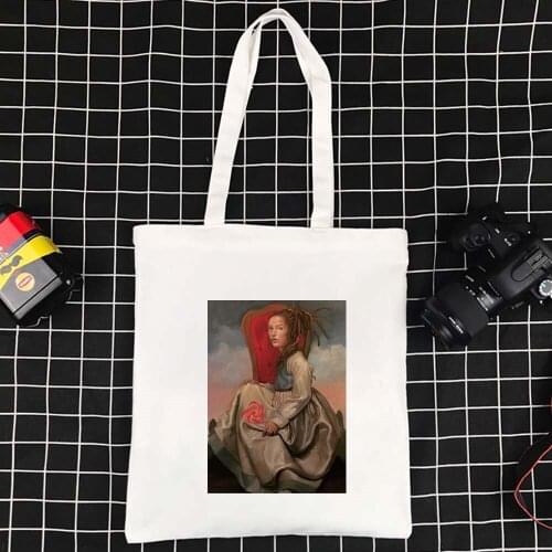 Polyester Foldable Ladies Shopping Bag Effortless Canvas Bag Funny Pattern School and Travel Women Folding Ecobag