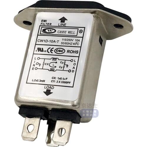 Taiwan Power Supply EMI Filter CW1D 1A 3A 6A 10A Single-phase T AC Anti-interference 220V