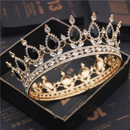 Baroque Bride Tiara Crown For Women Headdress Bridal Wedding Hair Accessories Tiaras and Crowns Hair Jewelry Pageant Diadem