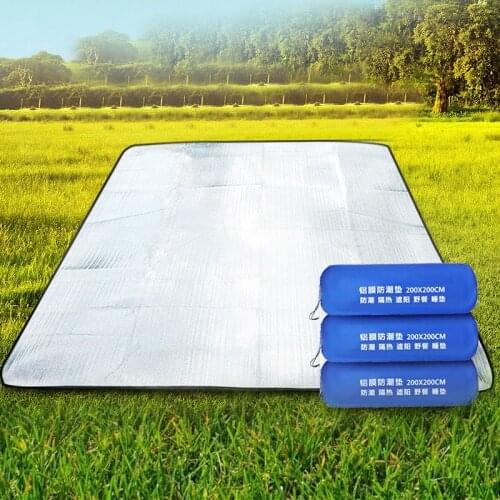 Waterproof Camping Mat Tent Mattress Aluminum Foil EVA Collapsible Sleeping Picnic Beach Kids Pad Outdoor Mat Multi-Size X400B