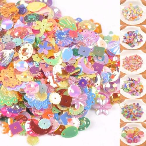 10g New PVC mix Loose Sequins/Paillettes Sewing Craft DIY Garment Scrapbook Technology c2675