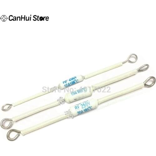 10P RF250V 10A 15A 20A 185 degree Thermal Cutoff RF 250V Ceramic Temperature Fuse For Electric Rice Cooker Safeguard Resistance