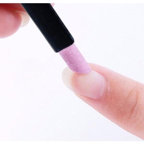 2PCS Quartz Stone Nail Cuticle Remover Nail Pusher Trimmer Remove Dead Skin Pedicure Manicure Scrub Pen
