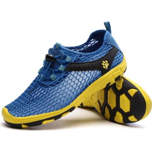 2020 Summer mens and womens sports shoes outdoor beach shoes rubber non-slip lightweight single net couple river tracing shoes
