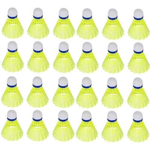 24Pcs High Speed Plastic Badminton Birdie,Training Badminton Shuttlecock for Indoor and Outdoor Sport Shuttlecocks Nylon