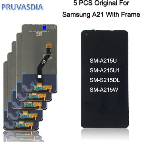5 Piece/lot For Samsung Galaxy A21 A215 LCD Display Touch Screen Digitizer LCD For Samsung A21 A215 Display Replacement