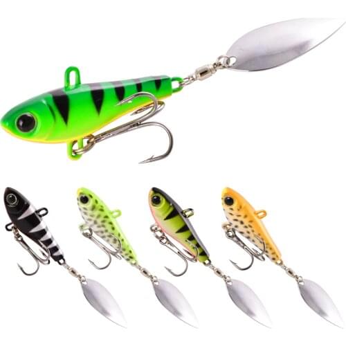 5Pcs Rotating Metal VIB Vibration Bait Spinner Spoon Fishing Lures 10g 15g 22g 35g Jigs Trout Winter Fishing Baits Tackle Pesca