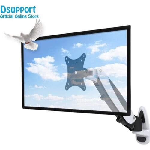 Aluminum Gas Spring 360 Degree 15-27 inch LCD LED TV Wall Mount Full Motion Height Adjustable Monitor Holder Arm Bracket GM111W