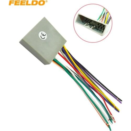 FEELDO Car Radio Audio Stereo Wire Harness Adapter for Honda 06-08/Civic/Fit/CRV/ACURA #MX2956