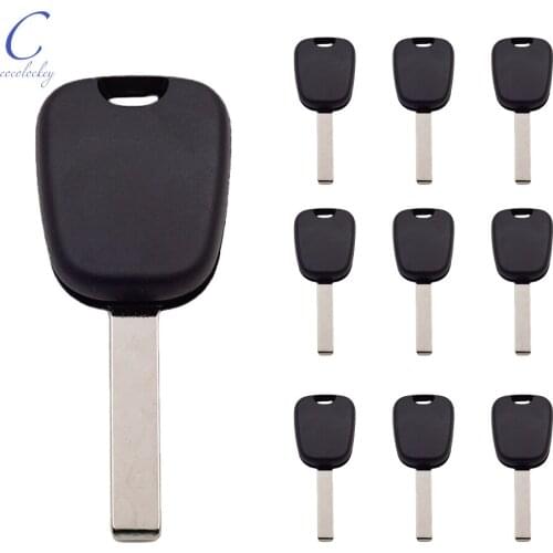 Cocolockey Car Transponder Key Shell Fob No Chip Fit for Peugeot 207 307 308 807 Expert Transponder key blank HU83 10pcs/lots
