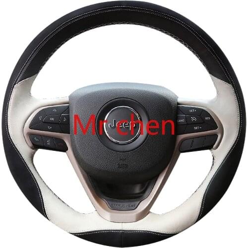DIY for Jeep Liberty horse herder cooway leather hand sewn steering wheel cover