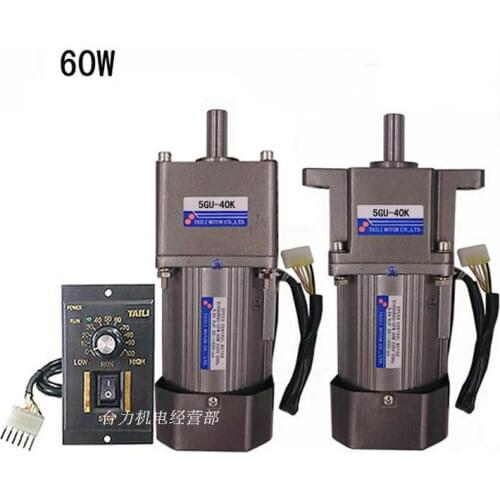 TAILI Motor 60W Speed Motor AC 220V with Gear Reducer Gear Reducer