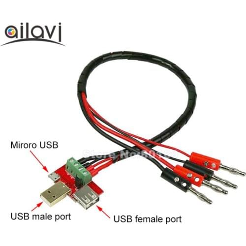 Voltage/Current Measurement Wire USB Male and Female Cable Test Line Male Cable Discharge Conncetor