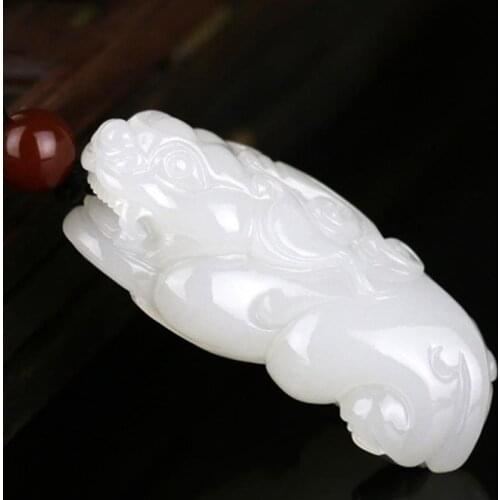 Natural White Jade Pendant Hand Carved Jadeite Fine Necklace for Woman Pendants Fashion Women Jewelry
