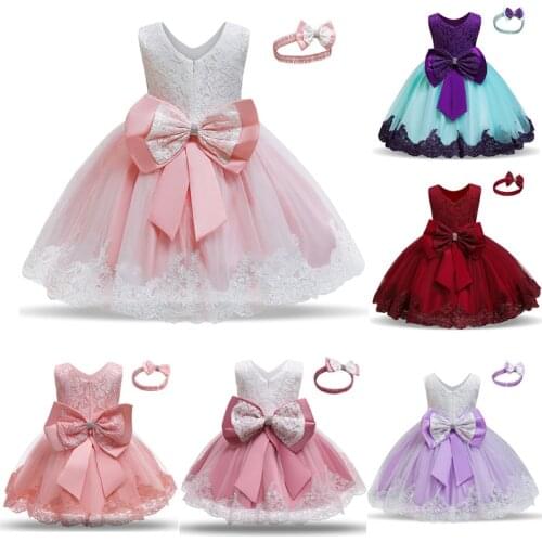 Summer Baby Girl Dress Little Princess Toddler Girl Clothes 1st 2nd Birthday Infant Party Wear Lace Christening Gown Baby Frocks