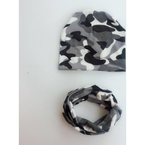 Summer baby camo army men camouflage women cap cycling sport yoga hats for Girls Boys band Children neck ring Collar Scarf set