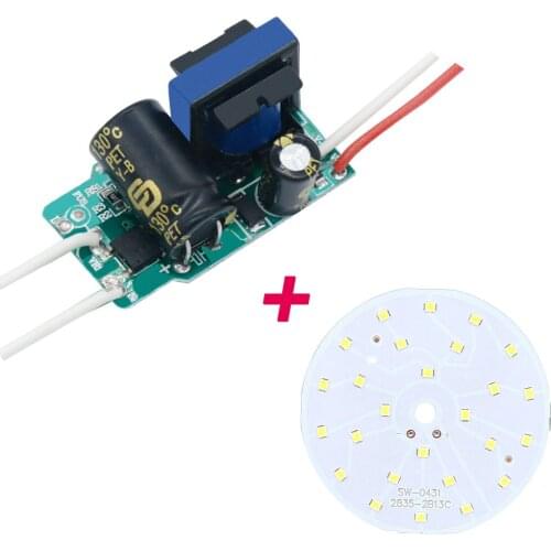 A Set of Led SMD2835 with Driver3 W 5W 7W 9W 12W 15W 18W LED diode Round Light Source on board For Lampada LED Spotlight