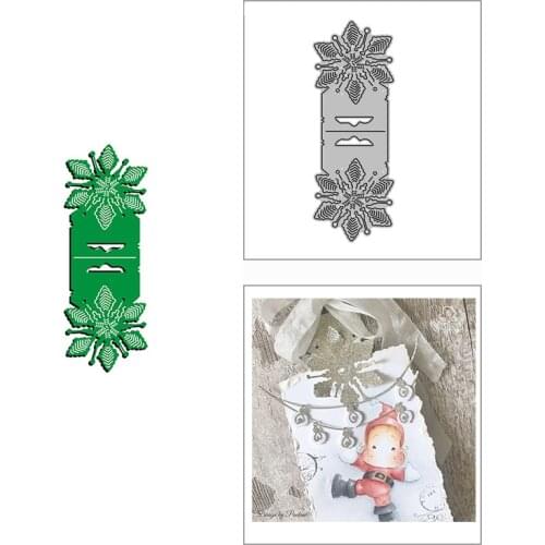 2021 New Christmas Snowflake Tag Metal Cutting Dies for DIY Scrapbooking Decor and Card Making Paper Craft Embossing No Stamps
