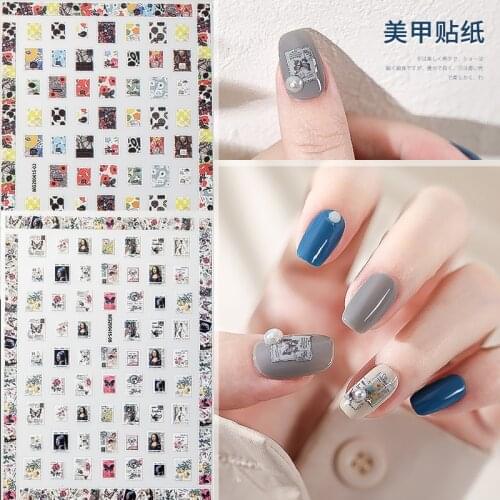 Newest MG415-05 pattern 3d nail sticker back glue nail decals Japan style DIY nail decorations accessory