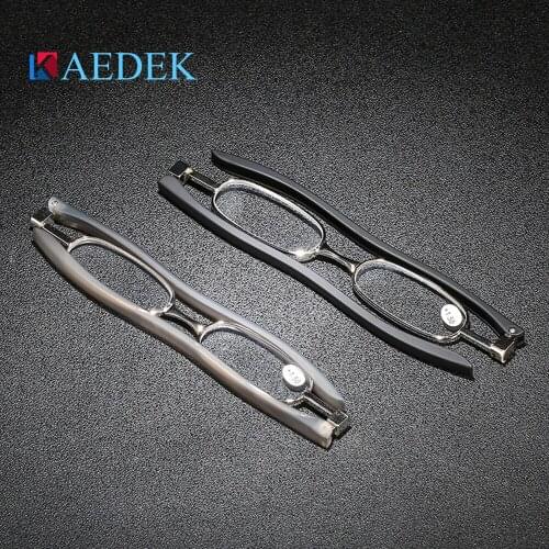 KAEDEK 2020 New Unisex Reading Glasses Men Women Clear Lens elastic Computer Folding Eyeglasses For Sight 360 degree rotating