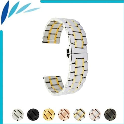 Stainless Steel Watch Band 20mm 22mm for Epos Watchband Quick Release Metal Strap Loop Wrist Belt Bracelet Black Silver Gold