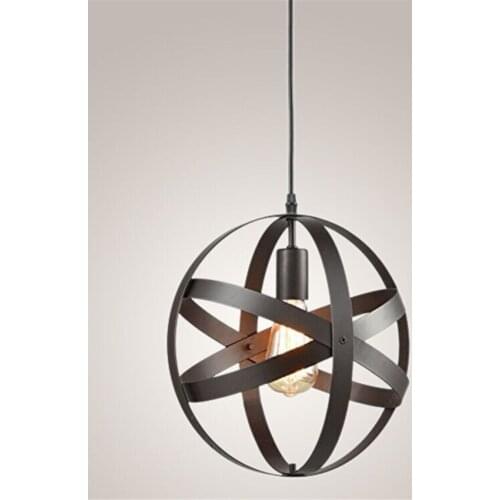 Nordic antique oval ring pendant lights kitchen living room vintage bar black earth American industrial hanging lamps fixtures