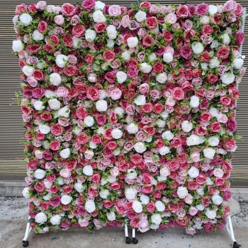 SPR Free Shipping foilage 3D flower wall wedding backdrop artificial flower table runner arch decorative flore