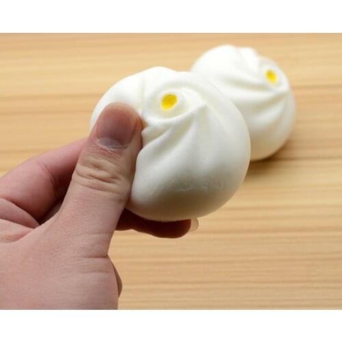 Squishy Breakfast Simulation Custard Buns Fidget Squeeze Toys Antistress Slow-rising Fake Food Children Kitchen Pretend Play Toy
