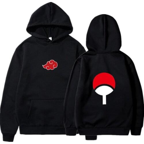 Hoodies Japan Anime Akatsuki Cloud Symbols Print Sweatshirt Autumn Winter Men Fashion Hip Hop Pullover Casual Male Sportswear