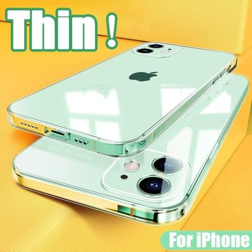 Thick Clear Phone Case For iPhone 11 Case Soft TPU Silicone on iPhone 11 12 Pro Max XS Max XR X 6 6s 7 8 Plus SE 2020 Back Cover