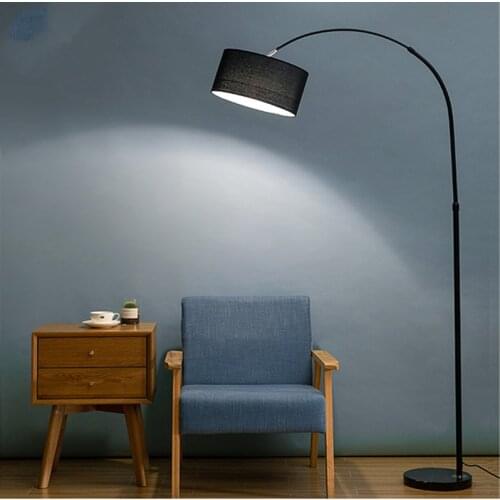 Floor Lamp Living Room Modern Simple Bedroom Bedside Study Nordic Creative Indoor Floor Lamp Linen lampshade