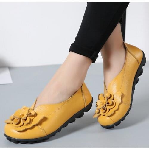Summer women shoes loafers 2021 leather flowers shoes woman comfortable flat wimen shoes sneakers women zapatos de mujer