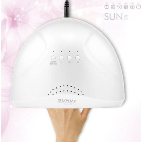 48W UV Nail Dryer Lamps for Nails Lamp LED SUNONE Manicure Lamp for Nail Manicure Gel Varnish Drying Polish Curing No Black Hand