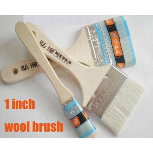 Upscale boutique wool brush, all-wood handle, high-grade paint brush(-----1 inch-----)