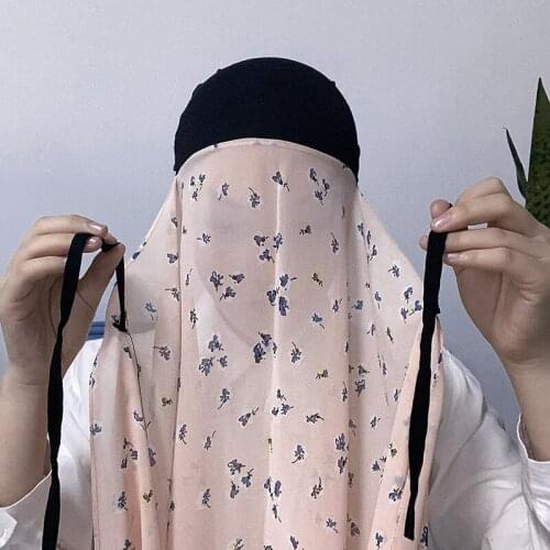 High Quality Pearl Printed Chiffon Hijab Pin Free Instant Scarf Stretchy Headscarf Bonnet Islam Under Hijab Femme Head Wraps